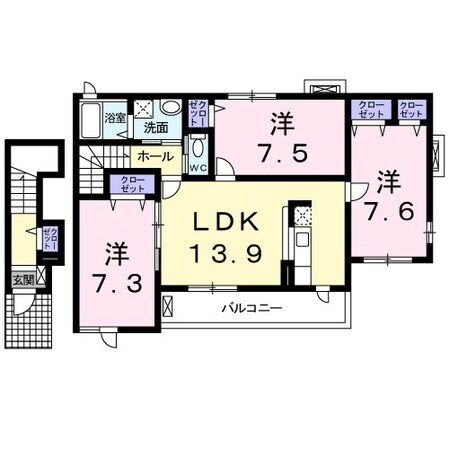 フェアルージュＭＫの物件間取画像